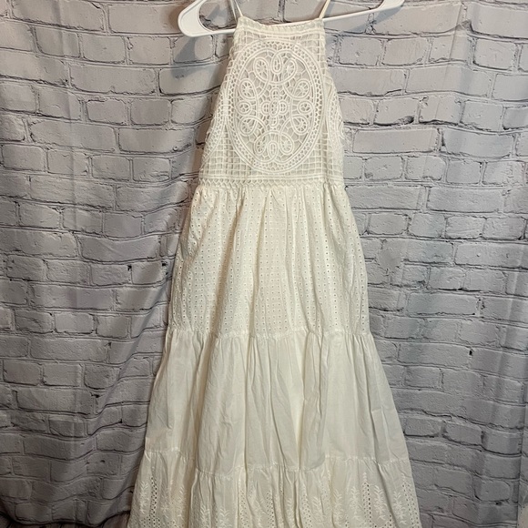 Anthropologie Dresses & Skirts - Anthropologie HD In Paris White Crochet Halter Maxi Dress